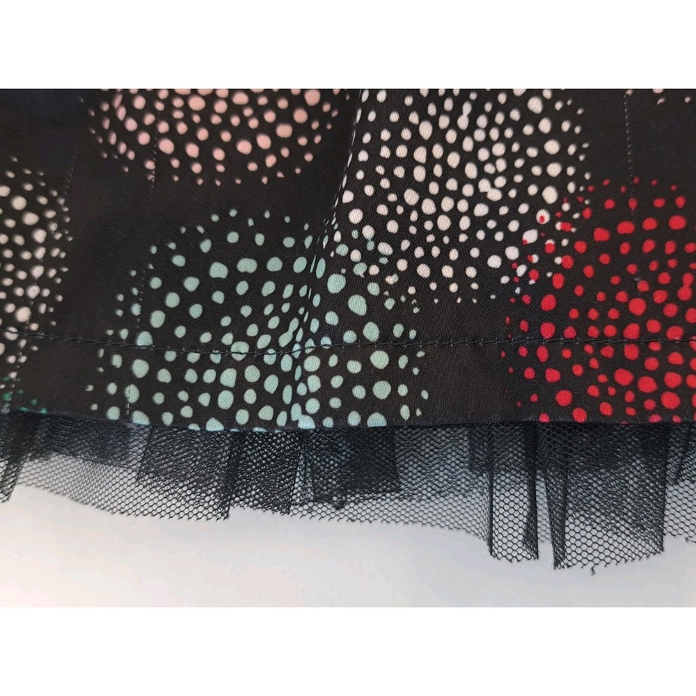 Cherokee Toddler‎ Skirt 4T Black Chiffon Circles 10"L Geometric Artsy Party - Picture 7 of 11